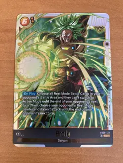 Broly SCR FB08-122 Dragon Ball Super Card Fusion World Saiyan’s Pride Foil NM - Image 1