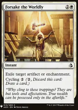 MTG Magic the Gathering Forsake the Worldly (113/1700) Mystery Booster LP - Image 1