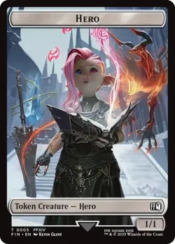 4 x Hero / Moogle Token (0005/0011) - Final Fantasy - Common - Image 1