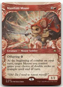 Manifold Mouse (Showcase) #318 (NM) Bloomburrow BLB Magic MTG - Image 1