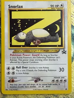 Pokemon TCG Snorlax WOTC Black Star Promo 49 2002 - Image 1