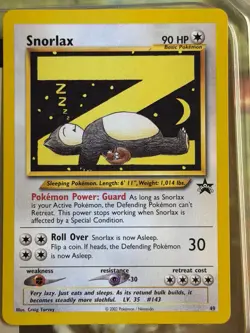 Pokemon TCG Snorlax WOTC Black Star Promo 49 2002 - Image 2