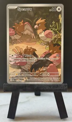 Spearow 151/132 Illustration Rare Holo – ME01 Mega Evolution Pokemon TCG (NM) - Image 1