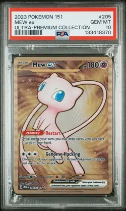 PSA 10 GEM MINT Mew EX 205/165 Metal 2023 Pokemon 151 Ultra Premium Collection - Image 1
