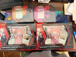 Pokemon Team Rocket Mewtwo EX Box x2 + Persian EX Tin + Mewtwo EX Tin SEALED Lot - Image 1