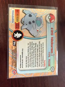 Nidoran #29 - Topps Series 1 TV Animation Edition - Black Label - Pokemon HOLO - Image 2