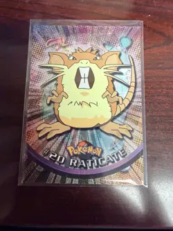 Raticate #20 Non Holo Black Logo Topps Pokemon TV Animation Edition - Image 1
