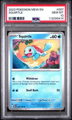 Squirtle - 007/165 - Scarlet & Violet 151 - PSA 10 - Pokemon TCG - Image 1