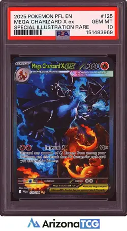 Pokemon 2025 Mega Charizard X ex 125/094 SIR Phantasmal Flames GEM MINT PSA 10 - Image 1