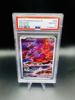 Pokemon Groudon 069/062 Sv3a Raging Surf Art Rare Holo PSA 10 Japanese - Image 1