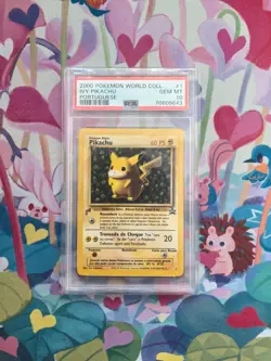 PSA 10 2000 Pokemon #1 World Collection IVY PIKACHU Portuguese Promo Gem Mint - Image 1