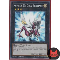 Yugioh Number 20: Giga-Brilliant BP03-EN119 Shatterfoil 1st Edition NM - Image 1