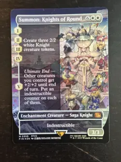 MTG Final Fantasy English Summon: Knights of Round Borderless 0359 Foil - Image 1