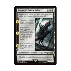 WOTC Universes Beyond: FINAL FANTASY Summon: Primal Odin (R) (Foil) NM - Image 1