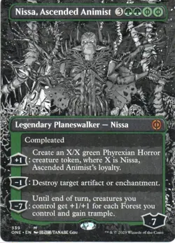 MTG: Phyrexia: ONE: Borderless Nissa, Ascended Animist: Lightly Played Condition - Image 1