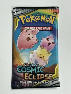 Pokemon TCG: Sun & Moon Cosmic Eclipse Booster Pack Tag Team New Sealed - Image 1