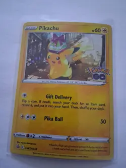 Pokemon Go Pikachu Holo Black Star Promo SWSH234 TCG - Image 1