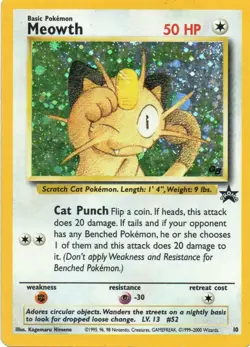 Pokemon: WoTC Promo: Holofoil Meowth: Lightly Played Condition - Image 1