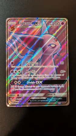 Pokemon Espeon GX Full Art Ultra Rare Holo SM Base Set 140/149 200 HP - Image 1