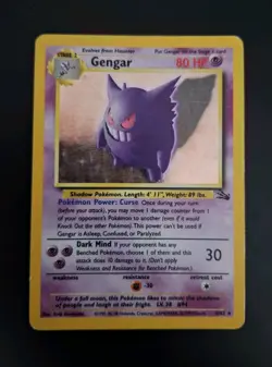 Pokemon TCG Gengar Holo 5/62 Fossil Holo Unlimited - LP-P - Image 1