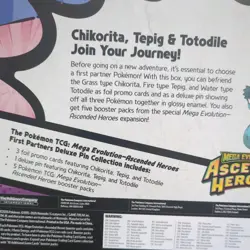 Pokemon TCG Poster & First Partner Pin Collection Ascended Heroes New & Sealed - Image 4