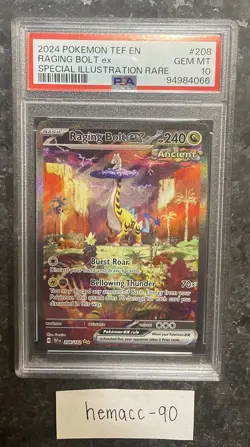 Pokemon Raging Bolt ex Temporal Forces Special Illustration Rare #208 PSA 10 - Image 3