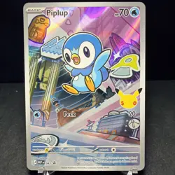 Pokemon TCG Piplup MEP042 First Partners 30th Anniversary Black Star Promo - Image 1