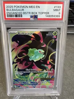 MINT PSA 9 Bulbasaur #133 Stamped | Mega Evolution Enhanced | Pokemon 2025 - Image 1