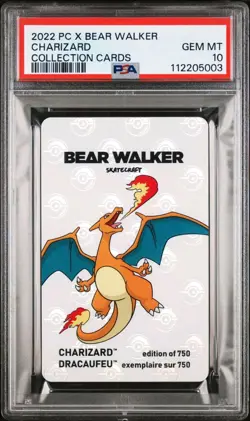 2022 POKEMON CENTER X BEAR WALKER COLL CARDS CHARIZARD PSA 10 - Image 1