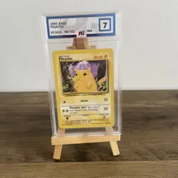 Pikachu Base Set 58/102 PG 7 Pokemon Card Vintage BGS Yellow Cheeks - Image 1