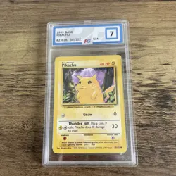 Pikachu Base Set 58/102 PG 7 Pokemon Card Vintage BGS Yellow Cheeks - Image 3
