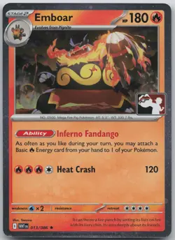 Emboar Rare Prize Pack Series Cards 013/086 NM - Image 1