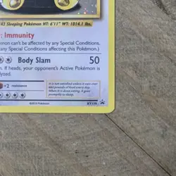 Pokemon TCG Snorlax (Cosmos Holo) XY179 XY Evolutions Black Star Promo - Image 2