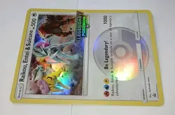 ☆ Jumbo Card ☆ RAIKU, ENTEI & SUICUNE - Legendary Pokemon Stamp - HOLO 🌟 NM - Image 3