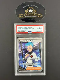 PSA 10 Pokemon Team Rocket's Archer (Ultra Rare) #223 Destined Rivals - Image 1