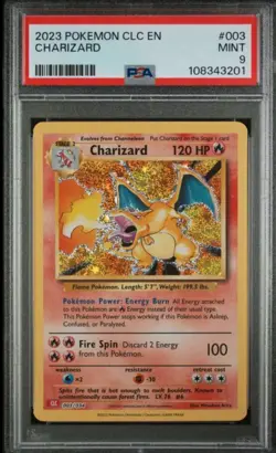 2023 POKEMON CLC-TRADING CARD GAME CLASSIC CHARIZARD PSA GRADED 9 - Image 1