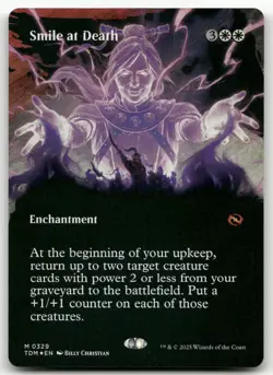 Smile at Death (Borderless) #329 (Foil) (NM) Tarkir Dragonstorm TDM Magic MTG - Image 1