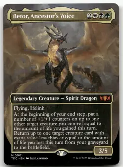 Betor, Ancestor's Voice (Borderless) #1 (NM) Tarkir Dragonstorm TDC Magic MTG - Image 1