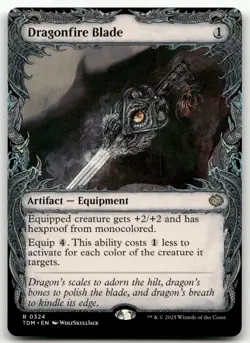 Dragonfire Blade (Showcase) #324 (NM) Tarkir Dragonstorm TDM Magic MTG - Image 1