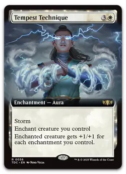Tempest Technique (Extended Art) #56 (NM) Tarkir Dragonstorm TDC Magic MTG - Image 1