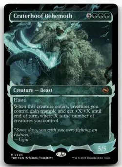 Craterhoof Behemoth (Showcase) #404 (Foil) (NM) Tarkir Dragonstorm TDM Magic MTG - Image 1