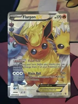 Flareon EX - RC28/RC32 Generations Radiant Collection Ultra Rare Pokemon Card NM - Image 2