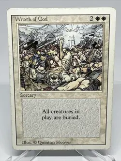 MtG X1 Wrath Of God Revised Magic the Gathering LP-MP - Image 1