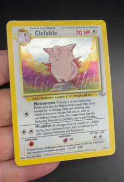 Clefable 1/64 Jungle Holo Pokemon Card 1999 WOTC Vintage LP/MP REF B4 - Image 2