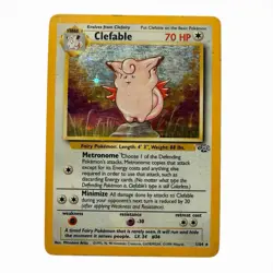 Clefable 1/64 Jungle Holo Pokemon Card 1999 WOTC Vintage LP/MP REF B4 - Image 3