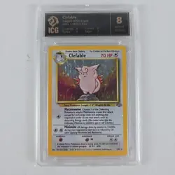1/64 Clefable Jungle Unlimited 1999 Holo Pokemon Card Graded ICG 8 NM-MT - Image 1