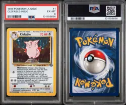 1999 Pokemon Jungle #1 Clefable-Holo PSA 7 NM 1/64 - Image 3