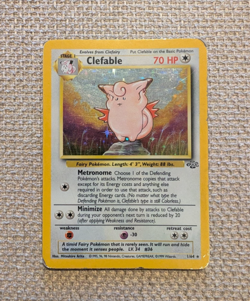 Clefable 01/64 Rare Holo Pokemon Card Jungle Set 1999 - Image 1