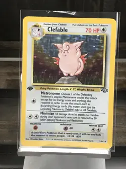 Pokemon 1st Edition Clefable 1/64 HOLO Jungle pokemon Set 1999 - Image 1