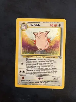 Clefable 1/64 Holo Jungle Pokemon TCG WOTC Vintage 1999 LP - Image 1